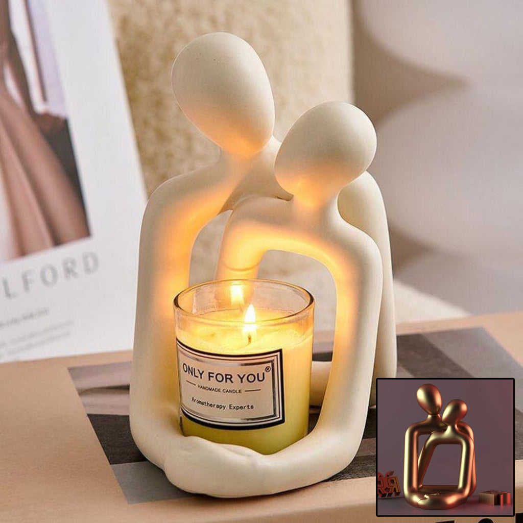 Loving Couple Statue - A Timeless Modern Home Decor Accent For Bookshelves, Office Desks, And Nightstands Valentine's Day Gift