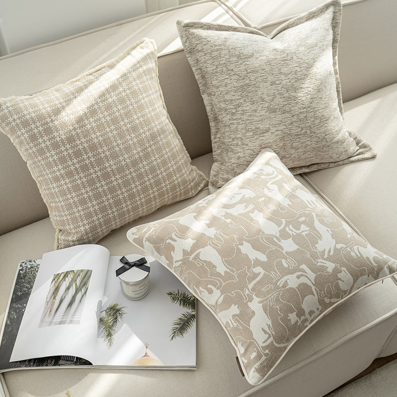 Oat Color Pillow Sitting Room Sofa Cushion Cover Londecor