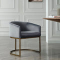 Gray Velvet Dining Chair homeroots kitchen & dining