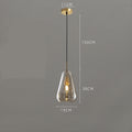 Long Line All Copper Ceiling Single Head Light Luxury Glass Art