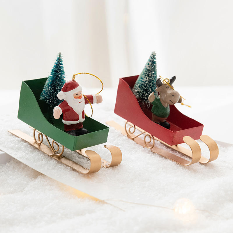 Sled Santa Christmas Tree Decoration Pendant Londecor