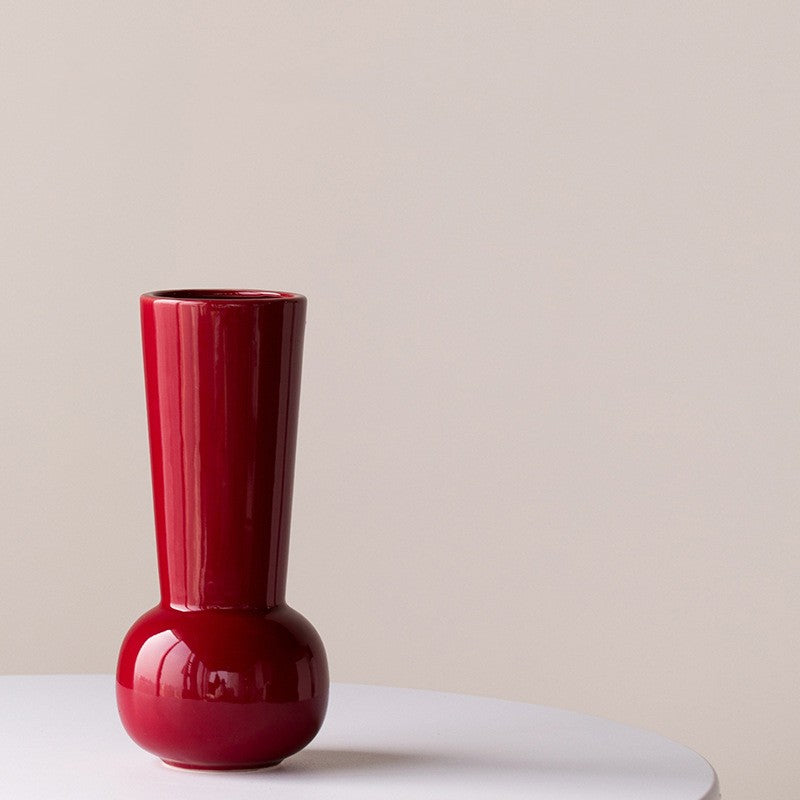 Wine Red Flower Pot