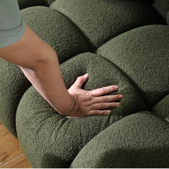 Forest Green Designer Sofa – Elegant Comfort
