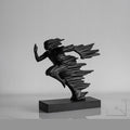 Luxury Soft-Finish Resin Sculpture – Contemporary Home Décor Ornament for Shelves & Entryways