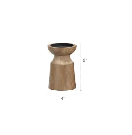 Solid Wood Retro Candlestick Home B & B Table Decoration Candle Holder Wooden Londecor