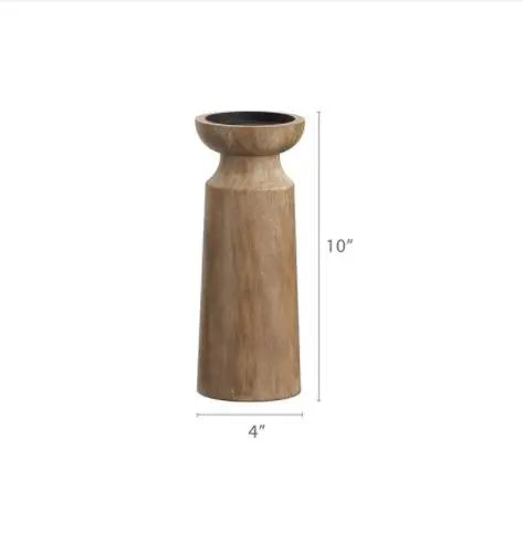 Solid Wood Retro Candlestick Home B & B Table Decoration Candle Holder Wooden Londecor