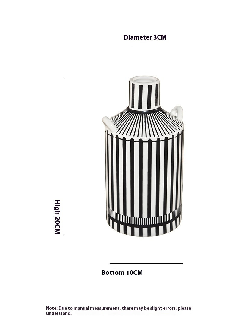 Black And White Vase Decoration