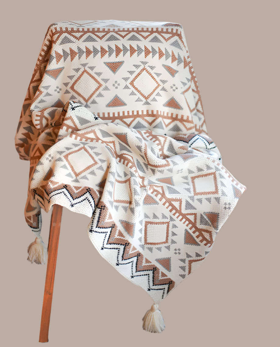 Knitted Bohemian throws