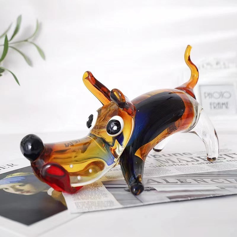 High-grade Glass Dog Ornament