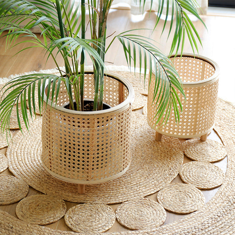 Bamboo Handmade Woven Flower Pot