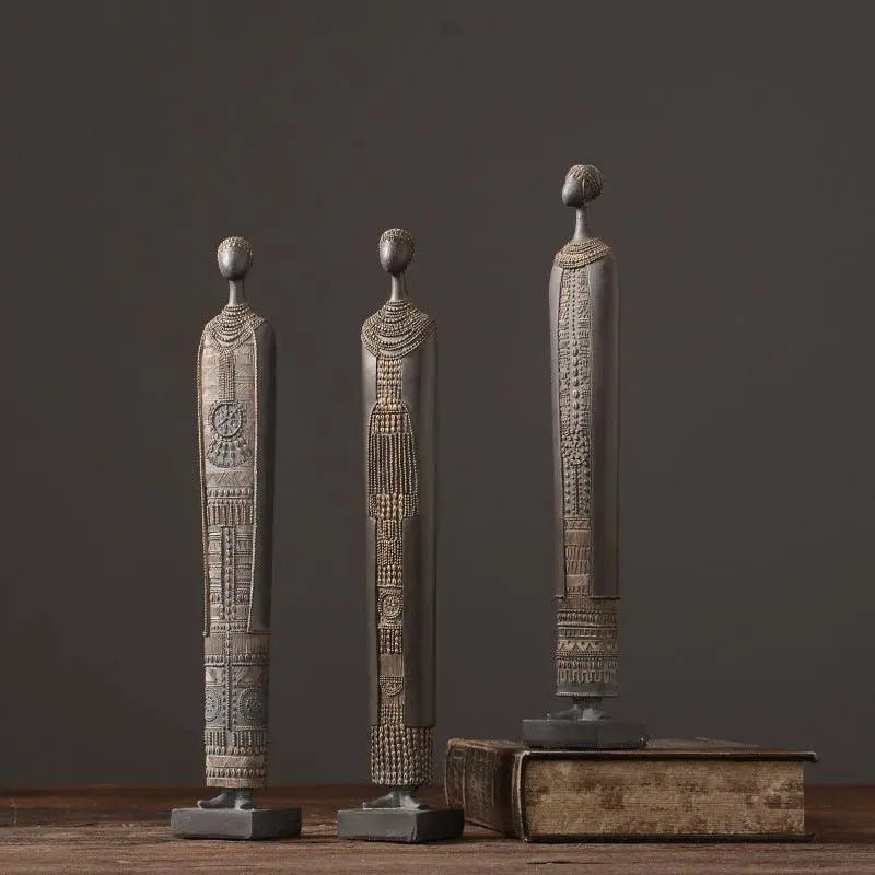 African figures resin decorations - Londecor