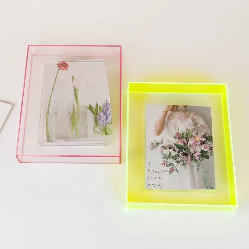 Londecor Clear Acrylic Photo Frame – Modern Rectangular Picture Frame for Home or Office - Londecor