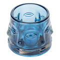 Illuminate Your Home with the Blue Glass Face Design Candle Holder Londecor