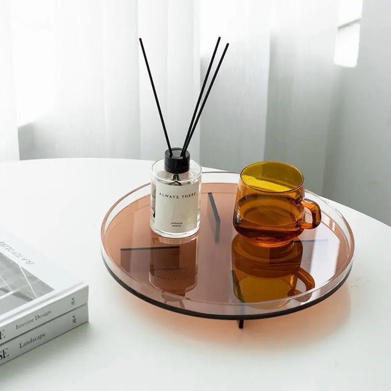 Acrylic Color Round Tray Ins Tray - Londecor