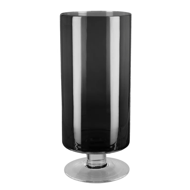 Viana Grey Glass Table Vase