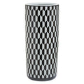 Keep your entryway stylish and dry with this modern ceramic umbrella stand! This sleek, cylindrical stand boasts a chic black and white finish and geometric patterns, adding a touch of contemporary flair to your space. Key Features: Modern Design: Cylindr