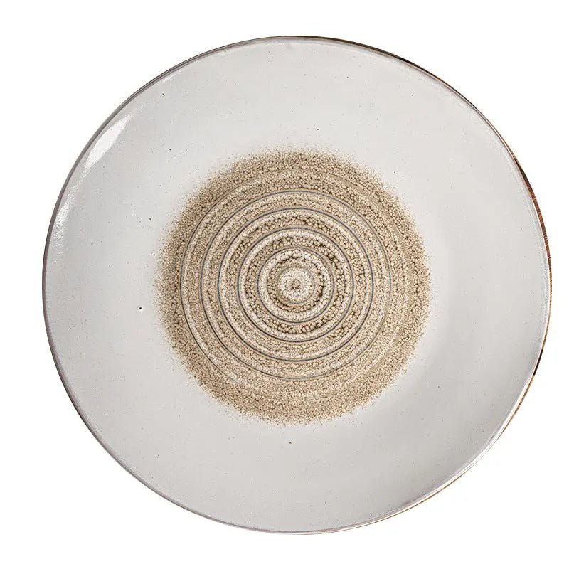 10.5inch Japanese Retro Style Dining Room Flat Plate Vimost Shop