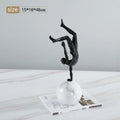 Modern Marble Table Decoration – Black and White Metal Ornament for Home & Hotel Décor