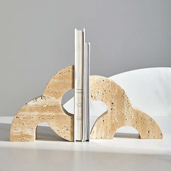 Yellow Cave Stone Bookend Decorations Study Office