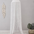 Magical Nights: White Lace Bed Curtain for Kids' Bedrooms