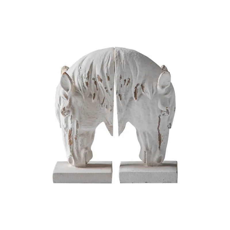 Distressed Ornaments Horse Head Statue Decoration Londecor