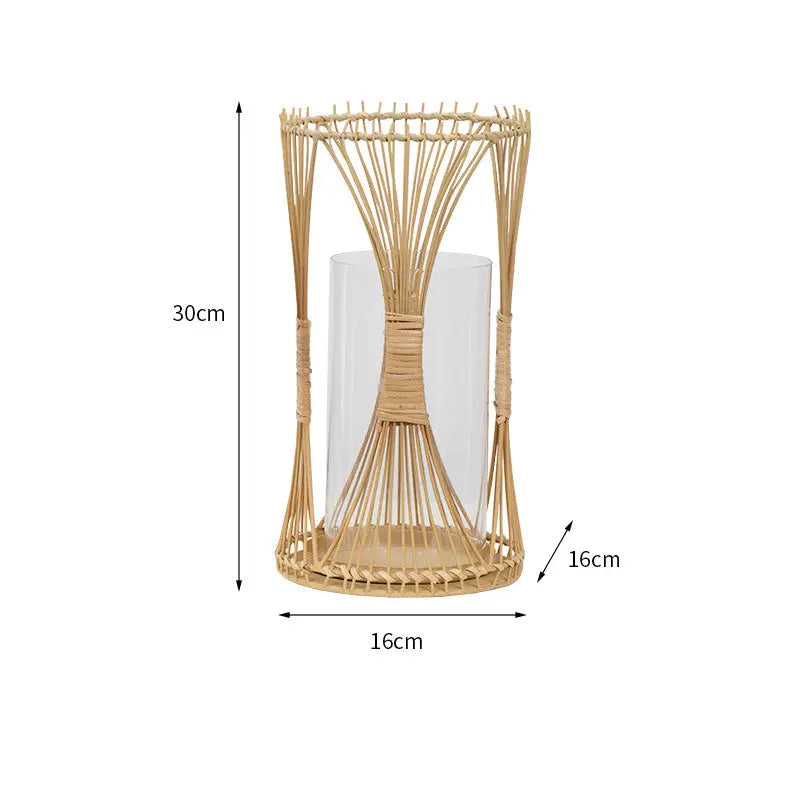 Rattan Candle Holder Living Room Bedroom Balcony Londecor