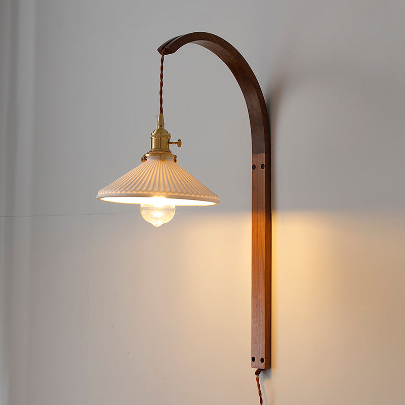 Walnut Wall Lamp
