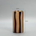 Striped Vintage Glass Living Room Vase Londecor