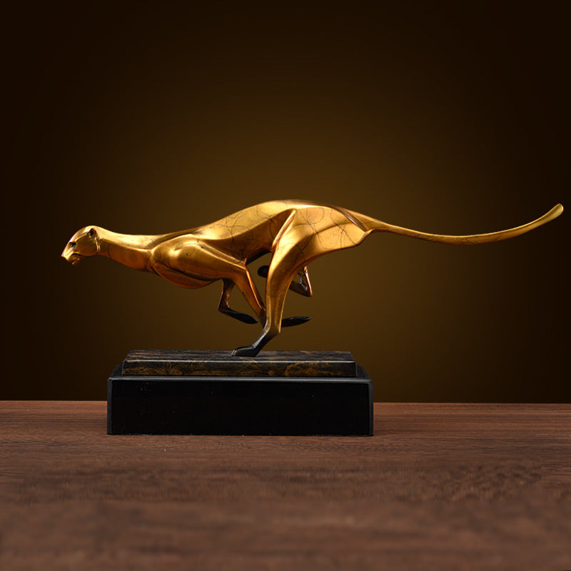 Sculpture Copper Crafts Leopard Ornaments