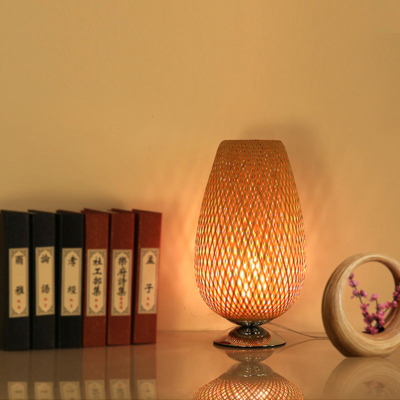 Bamboo Woven Table Lamp Vimost Shop