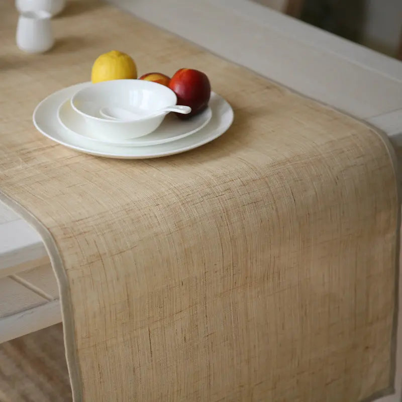 Handmade Pure Linen Woven Table Runner Londecor