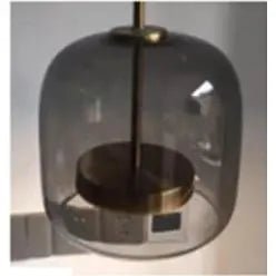 Art Glass Single Head Hanging Chandelier Londecor