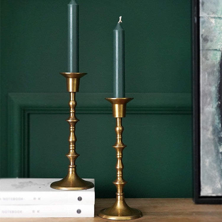 Vintage Distressed Brass Decorative Candle Holder Londecor