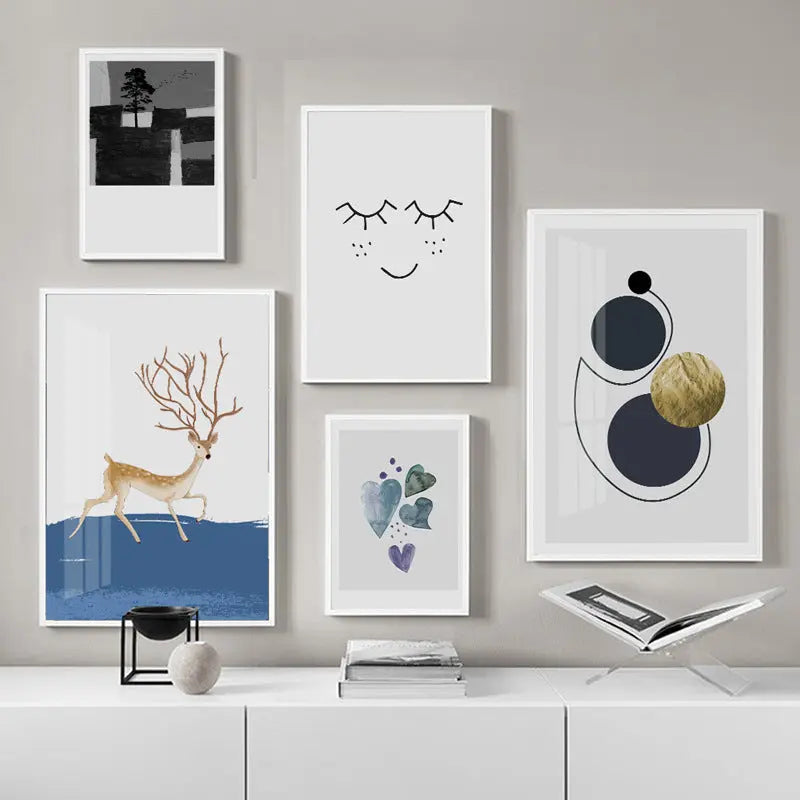 Modern Minimalist Living Room Decoration Painting Nordic Murals Londecor