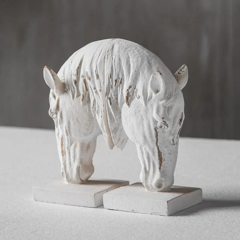 Distressed Ornaments Horse Head Statue Decoration Londecor