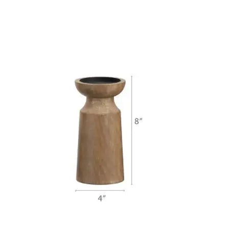 Solid Wood Retro Candlestick Home B & B Table Decoration Candle Holder Wooden Londecor