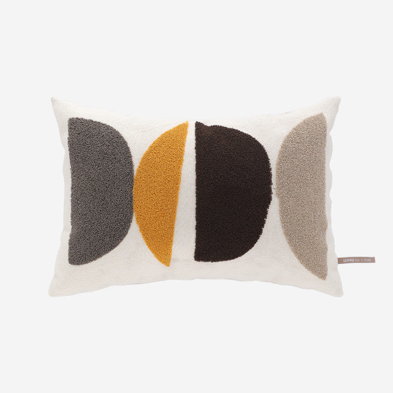 Geometric Color Block Art Embroidery Modern Minimalist Sofa Living Room Pillow Londecor