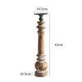 Retro Solid Wood Wrought Candle Holder Ornaments - Londecor