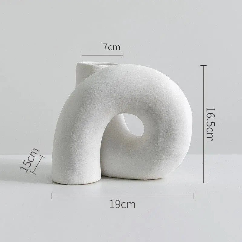Ceramic Twisted Vase Wabi-Sabi Style Modern - Londecor