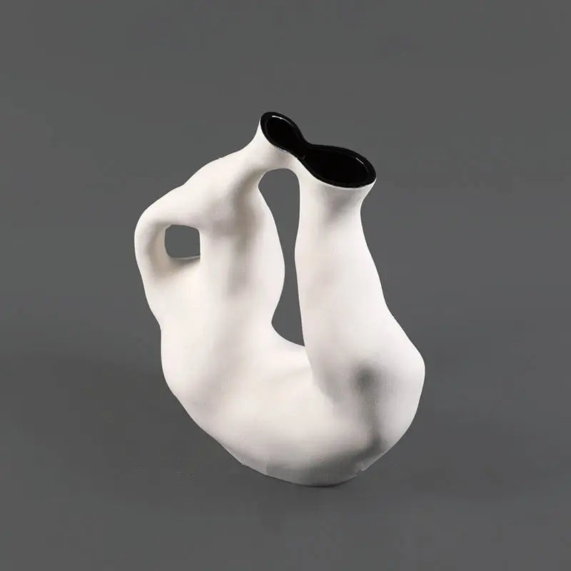 Modern Minimalist Light Luxury Circular Ceramic Flower Ware Londecor