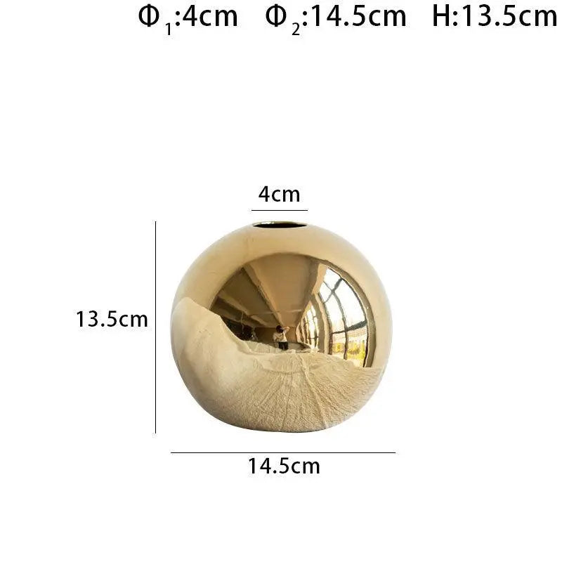 Ceramic Gold Vase - Londecor