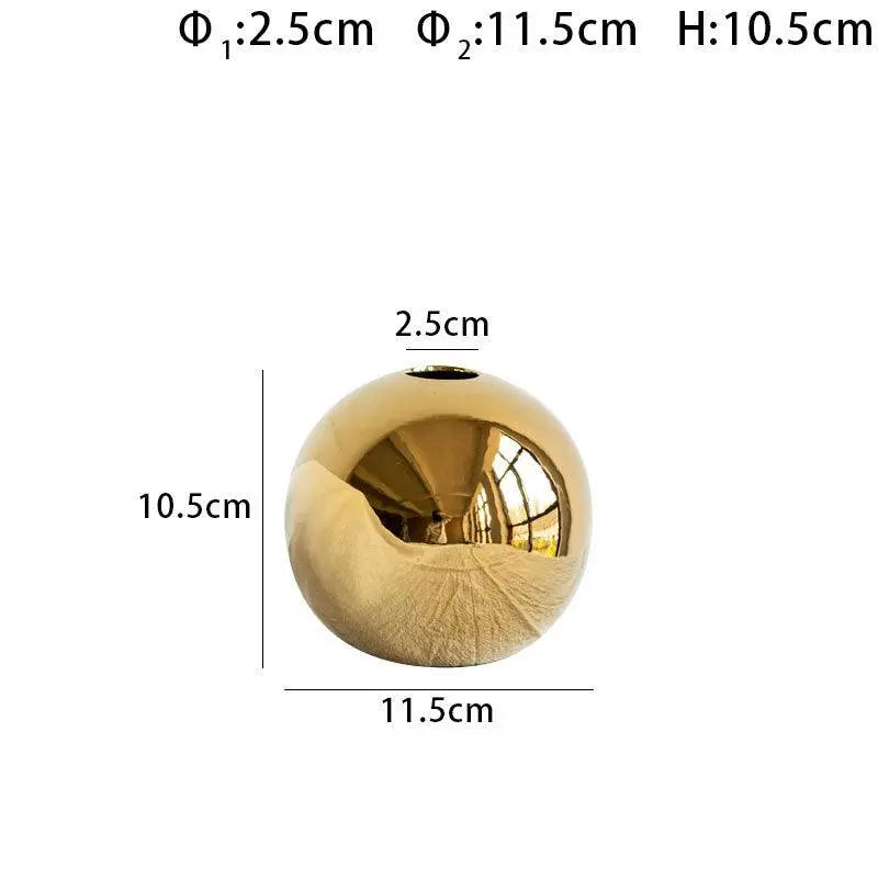 Ceramic Gold Vase - Londecor