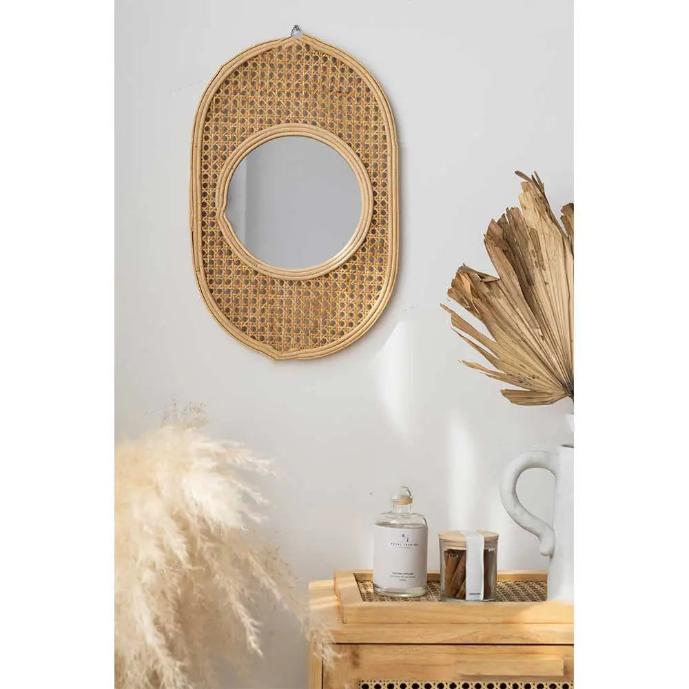 Rattan decorative mirror Londecor
