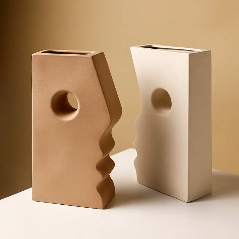 Ceramic Face Vase Decoration Londecor