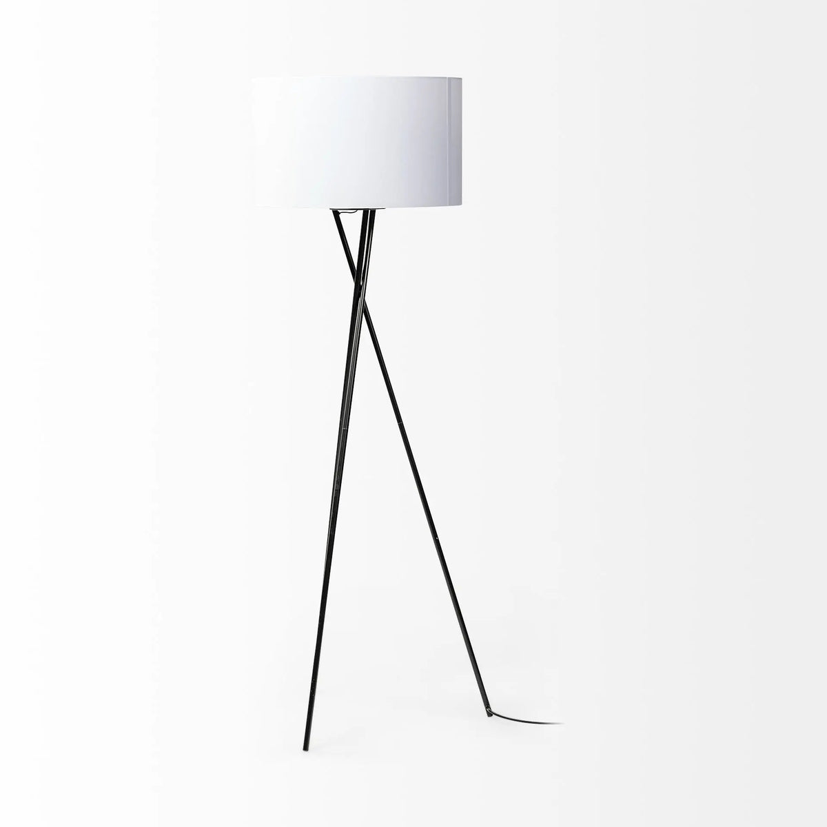 Black Metal Tripod Floor Lamp-2