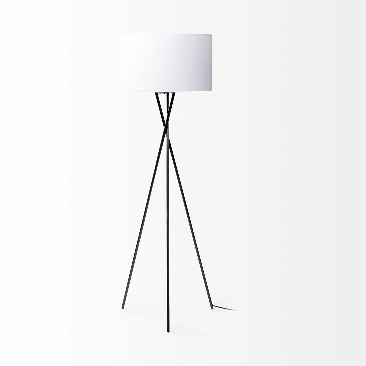 Black Metal Tripod Floor Lamp-3