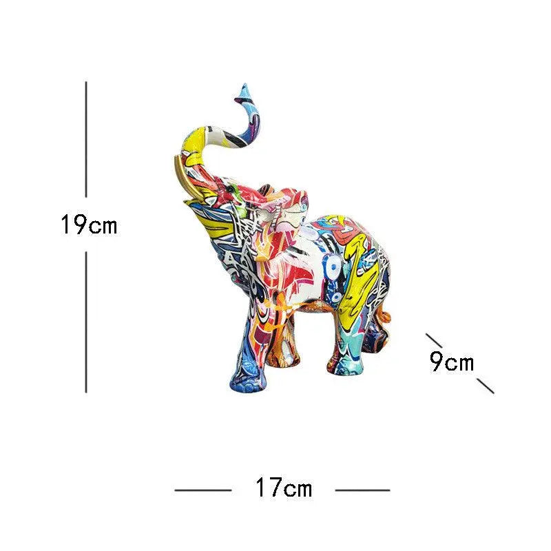 Exclusive Colorful Elephant Resin - Londecor