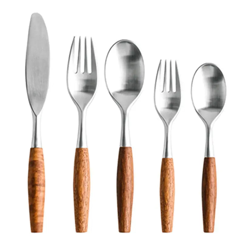 Stainless Steel Cutlery Set With Log Handle Londecor