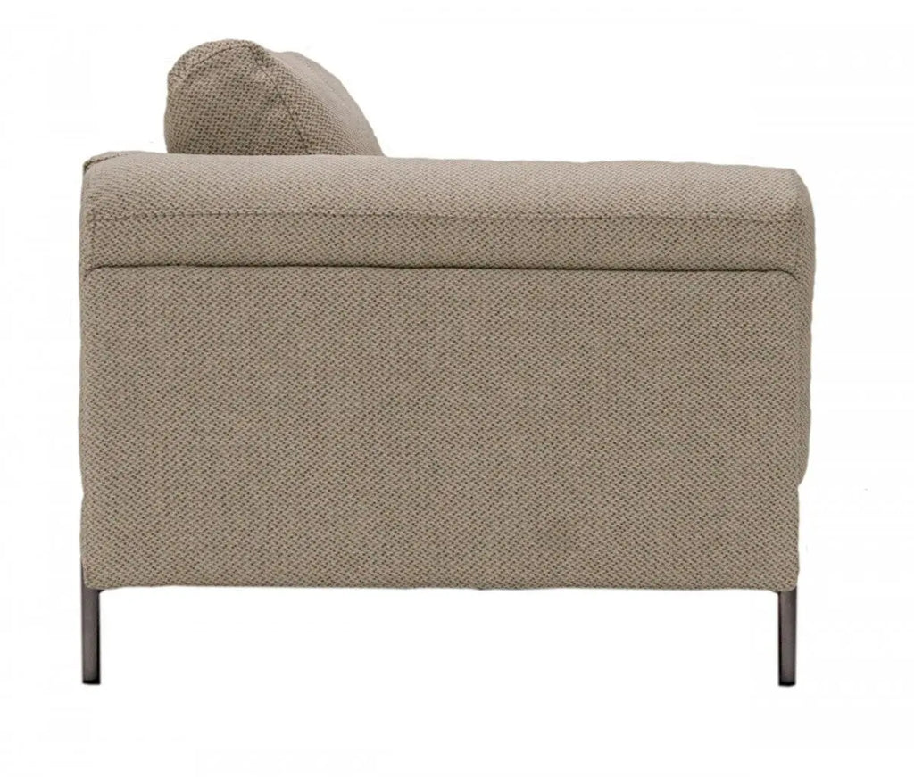 Contemporary 84" Tan Sofa With Two Cushions-2