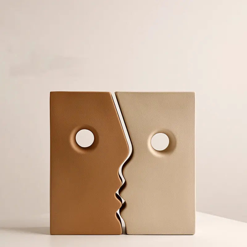 Ceramic Face Vase Decoration Londecor